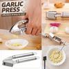 Stainless Steel 304 Garlic Press Manual Garlic Crusher Kitchen Garlic Mincer Handheld Garlic Masher with Ergonomic Handles and Easy Cleaning Design