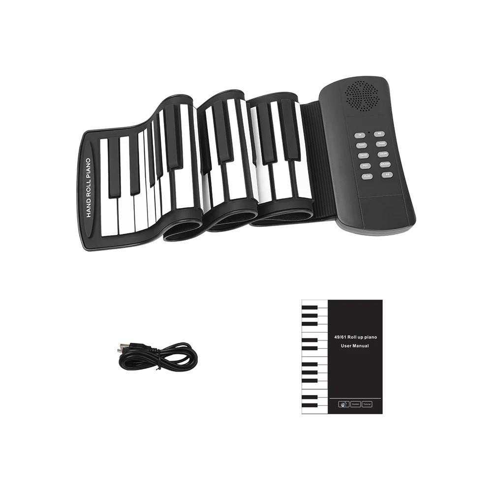 61-Key Portable Bluetooth Foldable Silicone Piano for Adults & Beginners