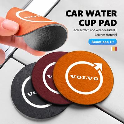 2pcs Car Cup Coaster High Quality Colorful Non Slip Pad Parts For AWD XC60 S40 XC40 XC90 C30 C70 S60 S80 S90 T6 V40 V50