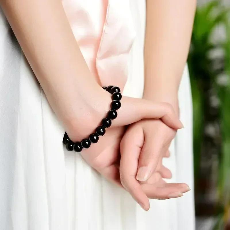 Black Obsidian Natural Stone Bracelets High Quality Bracelet Women Men Jewelrys
