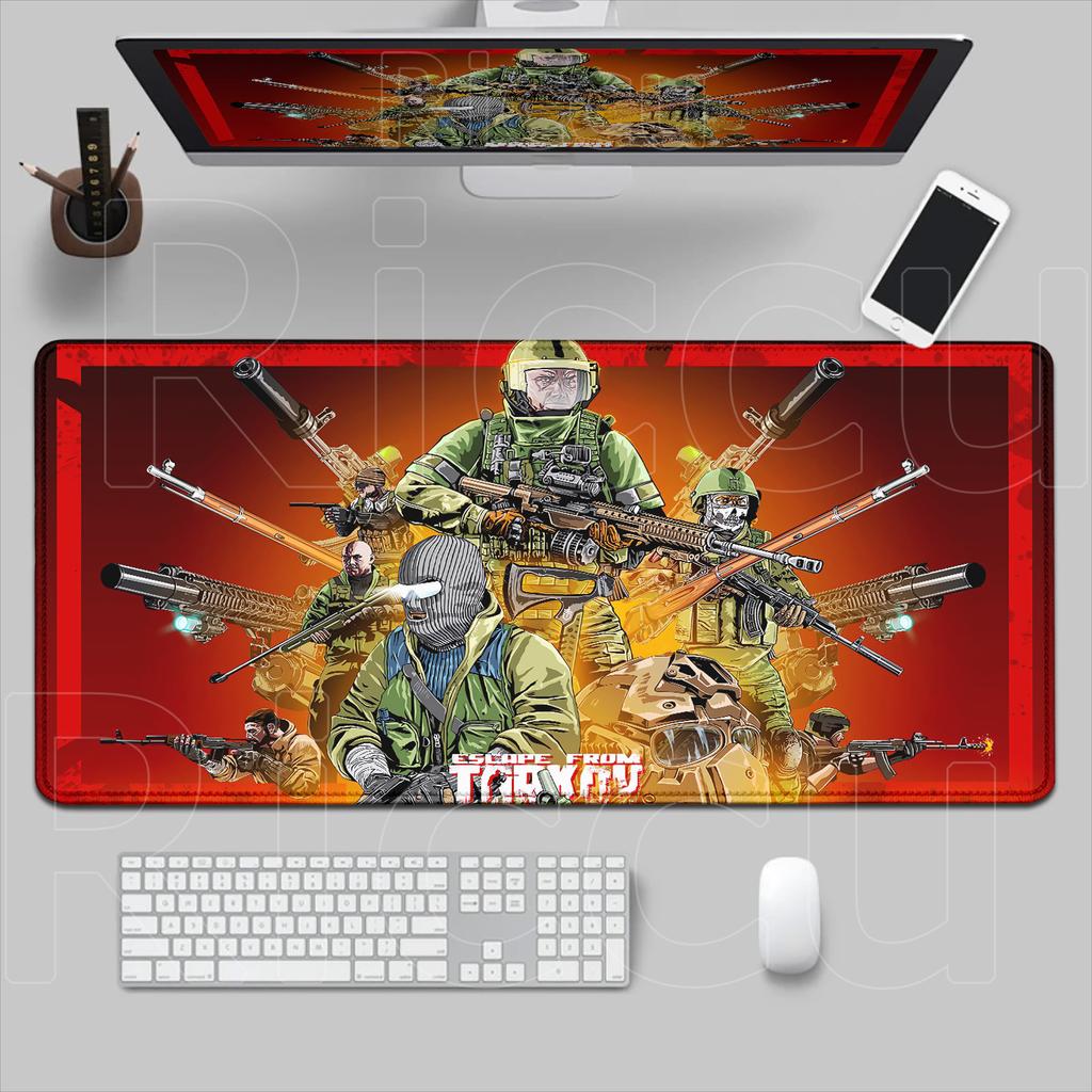 New HD PrintingEscape From Tarkov Mouse Pad Gaming Xxl Mousepad PC Gamer Carpet Laptop Non-Slip Rubber Mice Pad Desktop Desk Mat