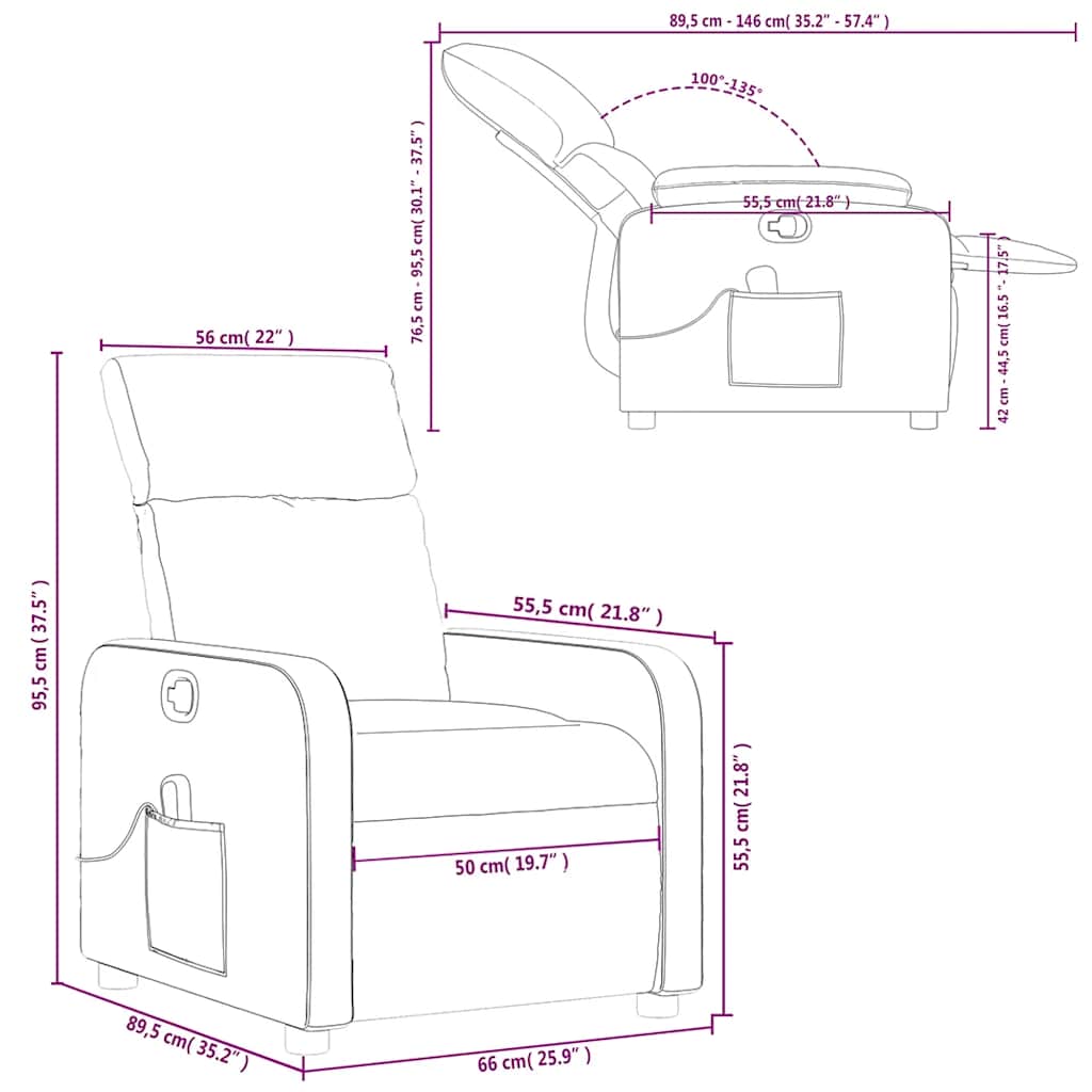 Massage Chair Red Synthetic Leather