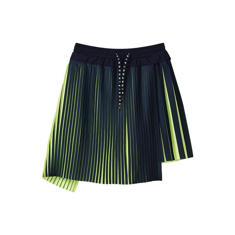 

FILA X MIHARA YASUHIRO Collaboration Series Loose Color-Block Pleated Irregular Comfortable Casual Skirt Women skirts Sunset-Blue F11W233302F-NV L