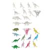 12Pcs Mini Dinosaur Toy Soft TPR Stretchable Colorful Miniature Figurine Early Learning Educational Toy Dinosaur Figurines Kids Stress Relief Toys