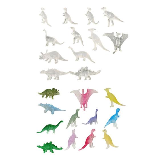 12Pcs Mini Dinosaur Toy Soft TPR Stretchable Colorful Miniature Figurine Early Learning Educational Toy Dinosaur Figurines Kids Stress Relief Toys