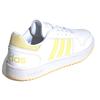 Adidas Neo Hoops 2.0 Synthetic Leather Slip Resistant Durable Low Top Skate Shoes Women Sneakers Yellow White G55065