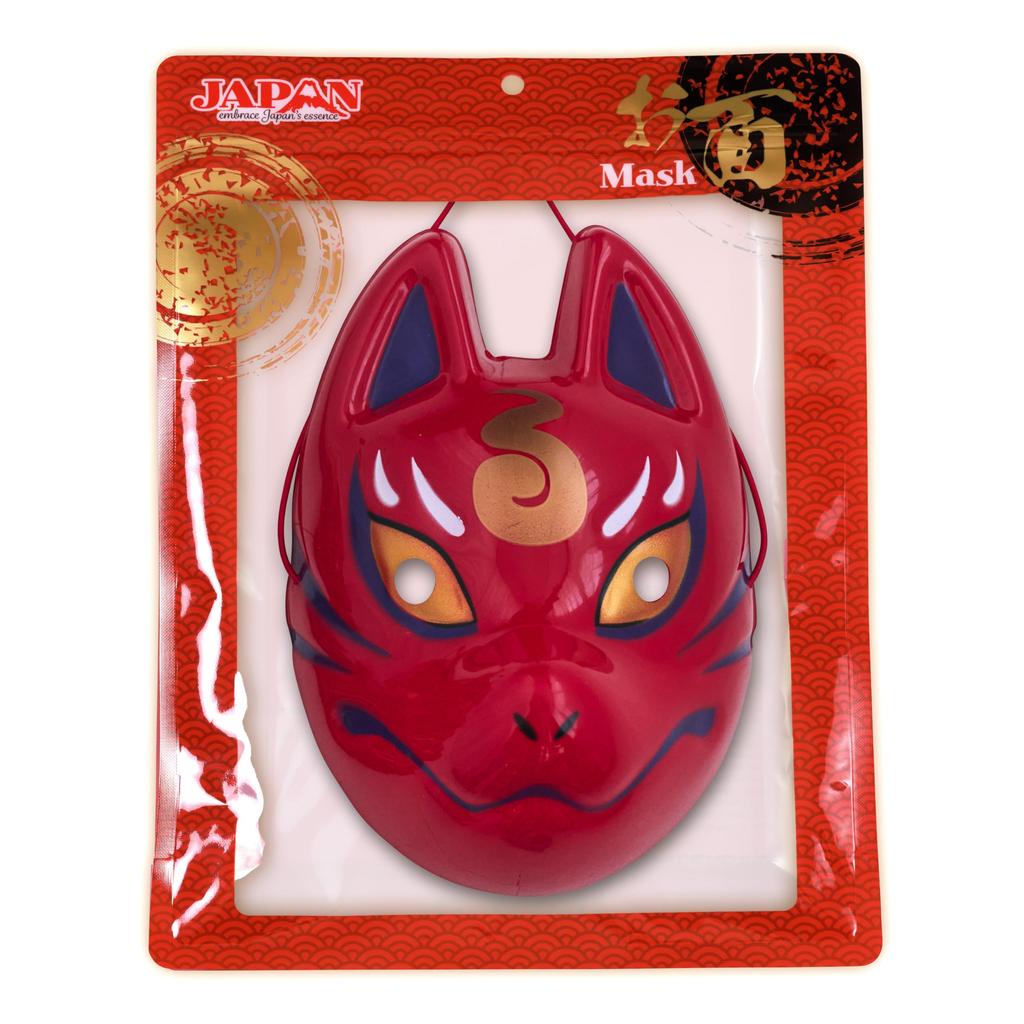Clearstone Japanese Fox Mask, Red, Unisex
