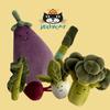Jellycat Plush Vegetable Toys Set Eggplant, Cabbage, Beet, Broccoli, Kale, Chives