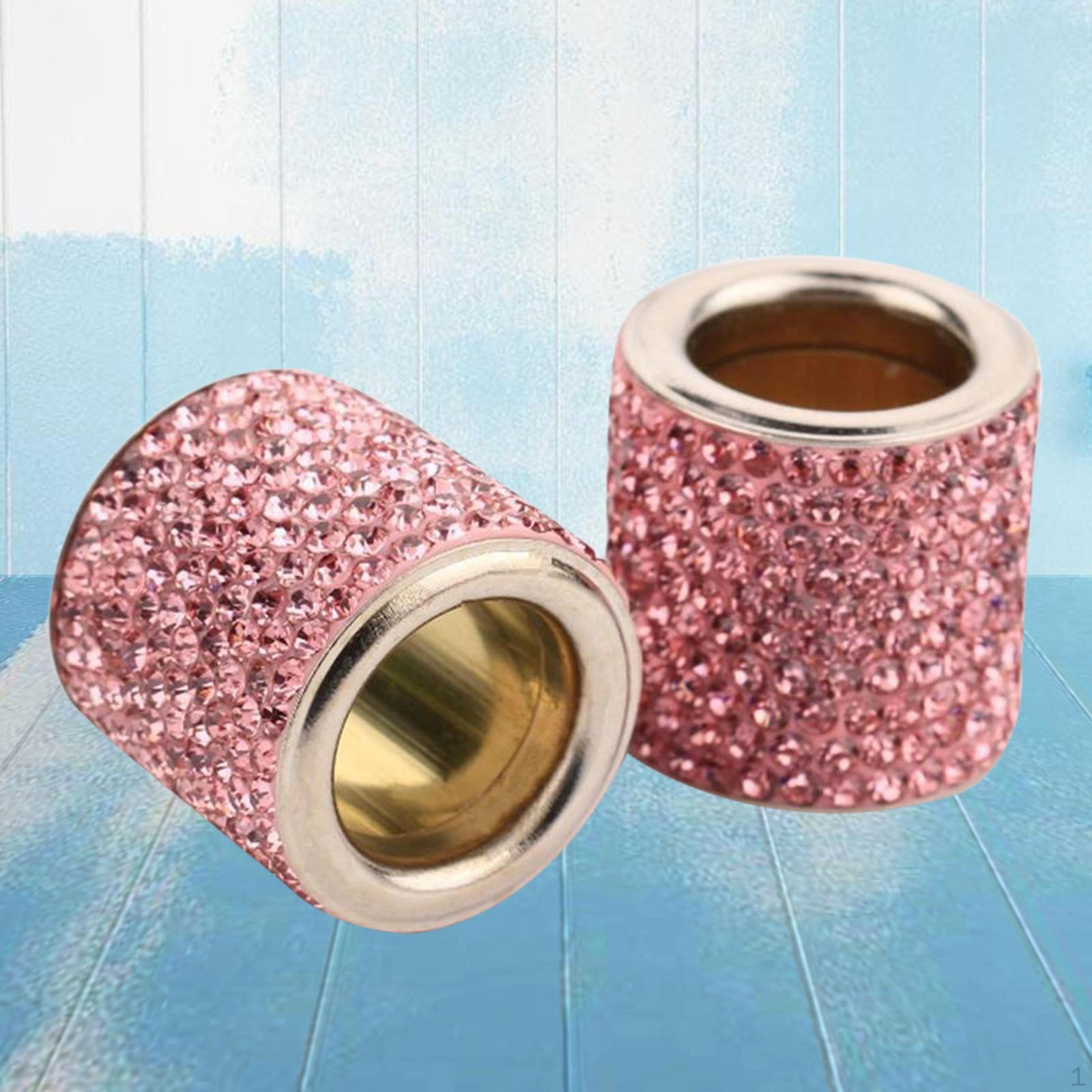 

Headrest Collars,Jewelry for Your Car,Diamond Crystal Interior Decoration Charms (2pcs) Pink