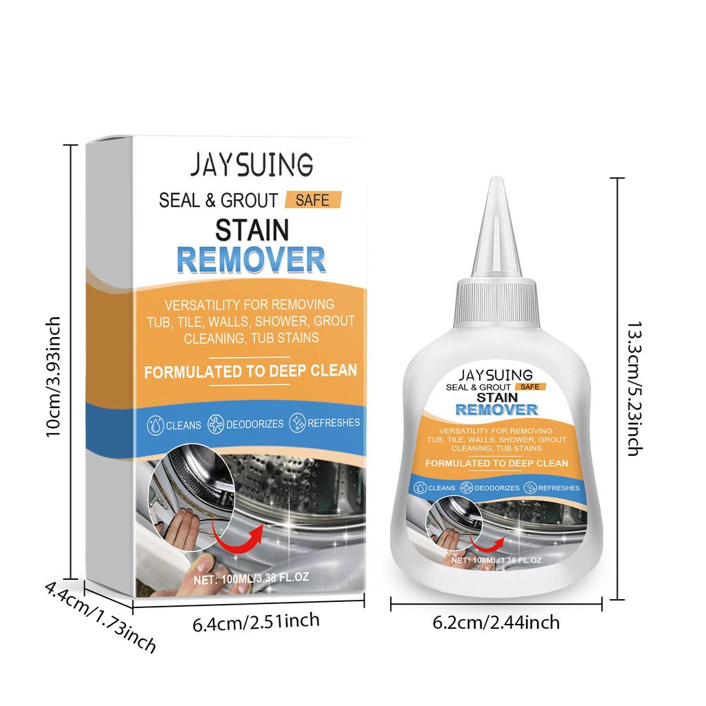 Stain Remover Gel Cleaner Heavy Duty Stain Cleaner For Front Washing Machine Seal, Bathroom Grout, Shower, Caulk - Front Load Washer Cleaning