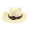 Western Cowboyhut Berühmter Wind Strand Reise Strohhut Handgewebter Atmungsaktiver Strohhut