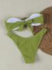 A18 Sexy European & American Solid Color Bandeau Bikini Set