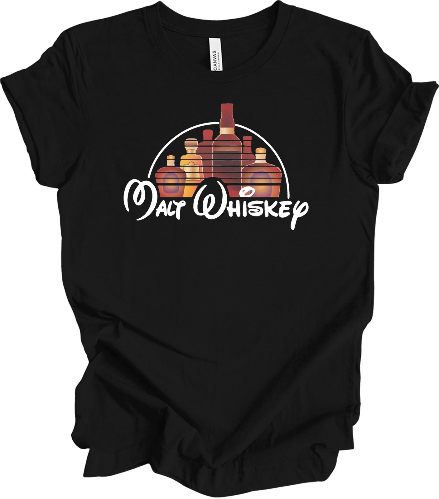 Malt Whiskey Bottles Graphic Tee - Whiskey Lovers Gift XL