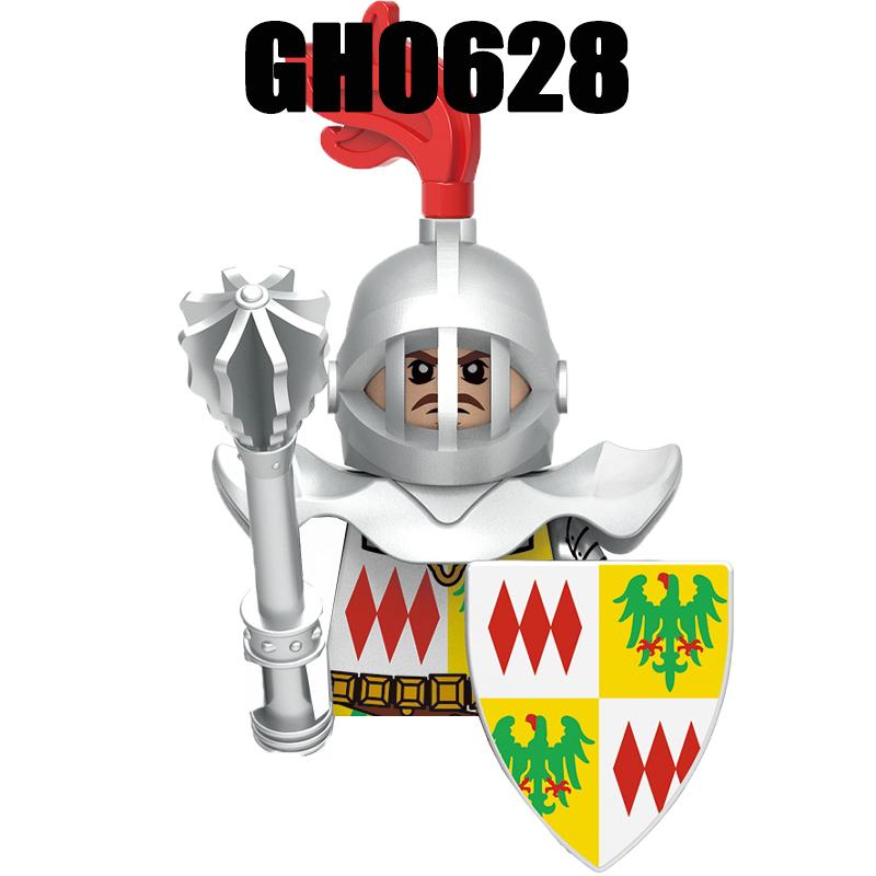 Medieval Military Europe King Soldier Figures Building Blocks Castle Lion Knight Sword Infantry Weapon Warrior Bricks Toys Gifts