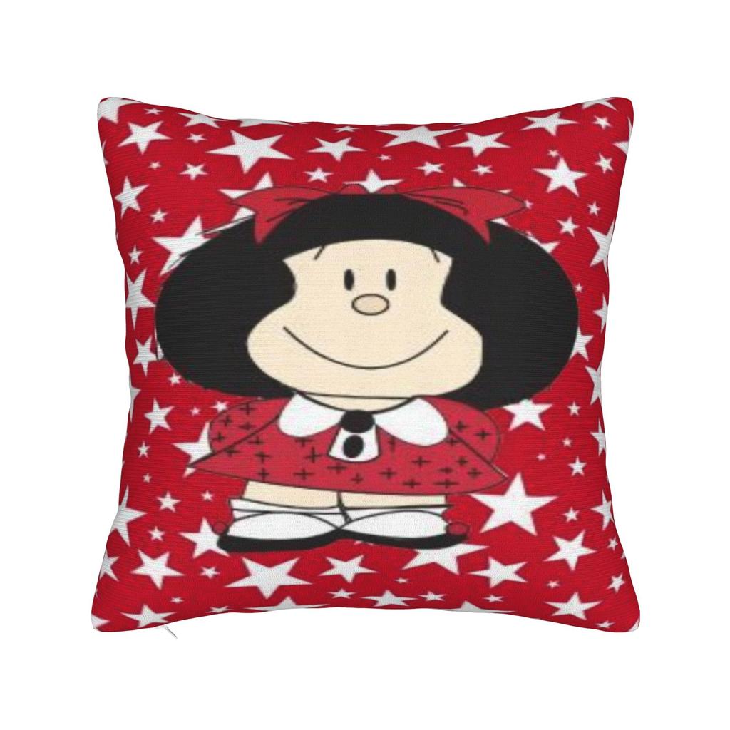 Mafaldaes manga anime cartoon Printed Pillowcases Cushion Cover Pillow Covers Warm Home Decor Zippered Multi Size