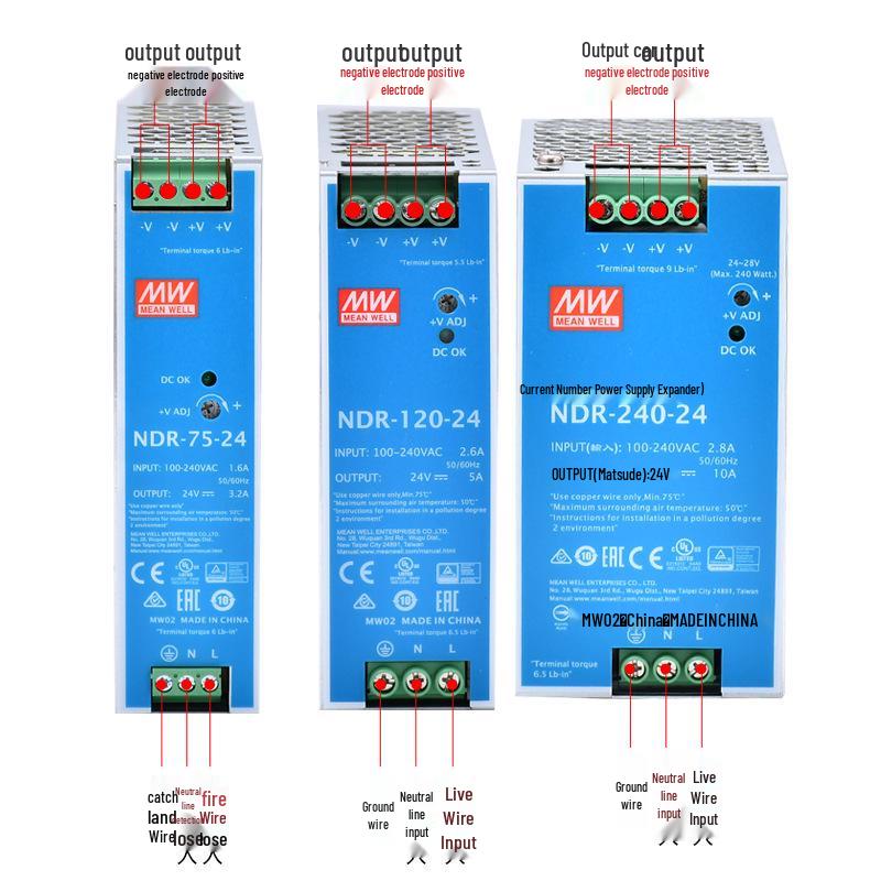 

Mean Well NDR Series 24V DC DIN Rail Power Supply for PLC and Industrial Control Systems 75W Output