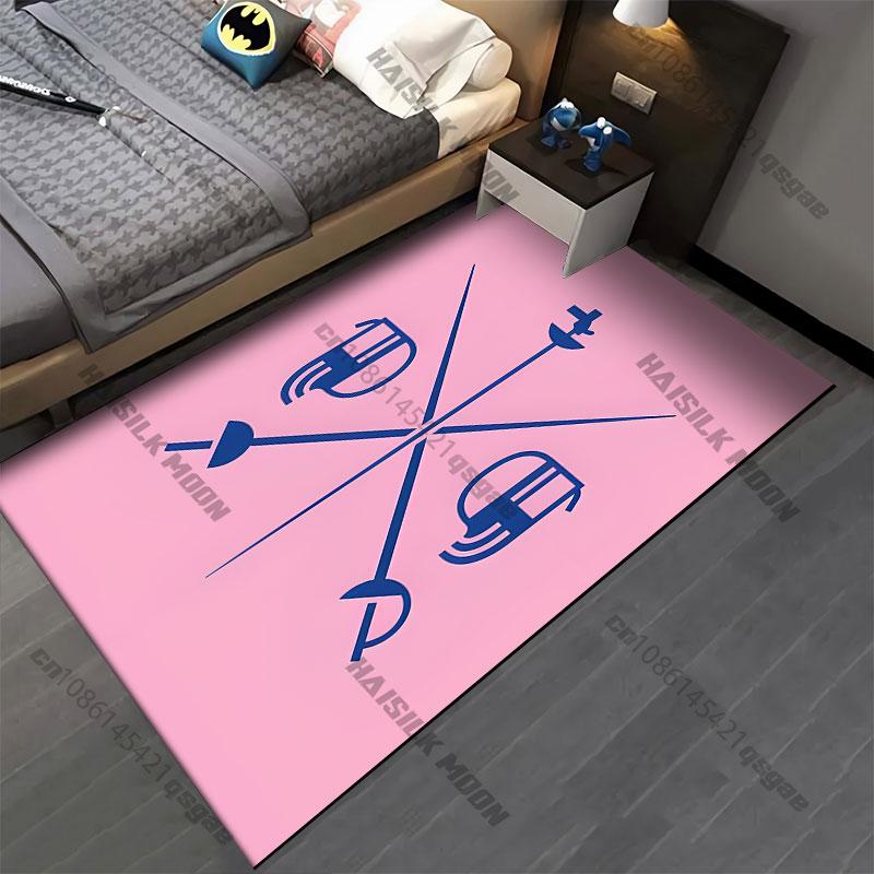 

Girl loves fencingcarpet Yoga living room room decor children s crawling mat doormat area rug games floor mat 40x60cm