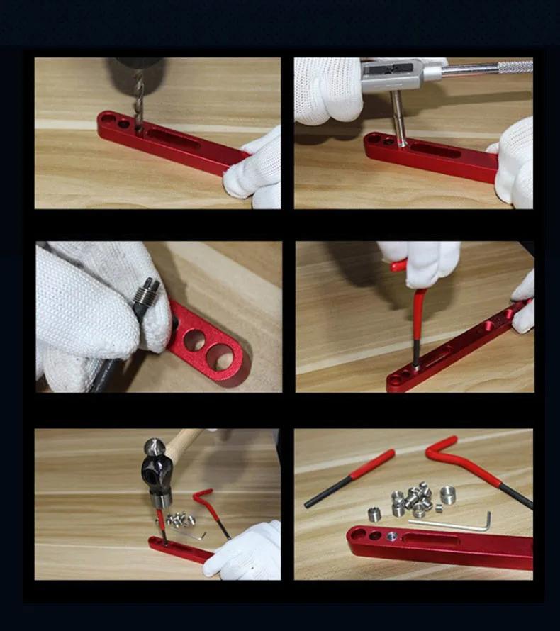 30 buc Car Pro Coil Instrument de găurit Kit de inserție pentru repararea filetului metric M5 M6 M8 pentru instrumente de reparare a șuruburilor auto Helicoil Bară grosieră