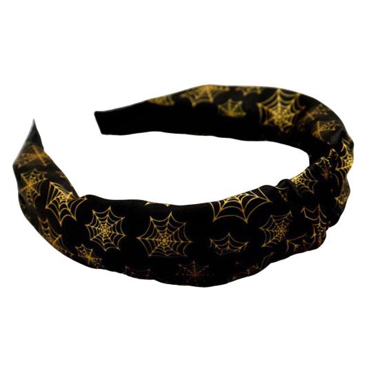 Bentiță Halloween Pânză de păianjen Pălărie de vrăjitoare Liliac Fantomă Model Lună Nodată Înfrumusețată Cerc de păr Lat Accesorii de păr