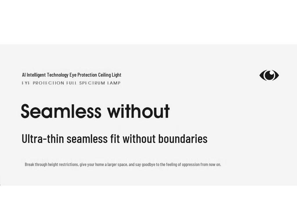 Ultra-Thin Minimalist Ceiling Light with Full Spectrum Eye Protection for Living Room or Bedroom