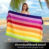 Serviette de plage colorée surdimensionnée: Enveloppez-vous avec style ! Convient pour les serviettes, les serviettes de bain, les serviettes de plage