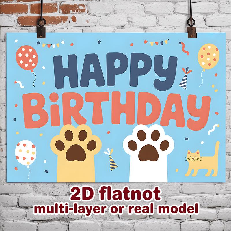 Party Backdrop Blue Photo Booth Background Wall Decor