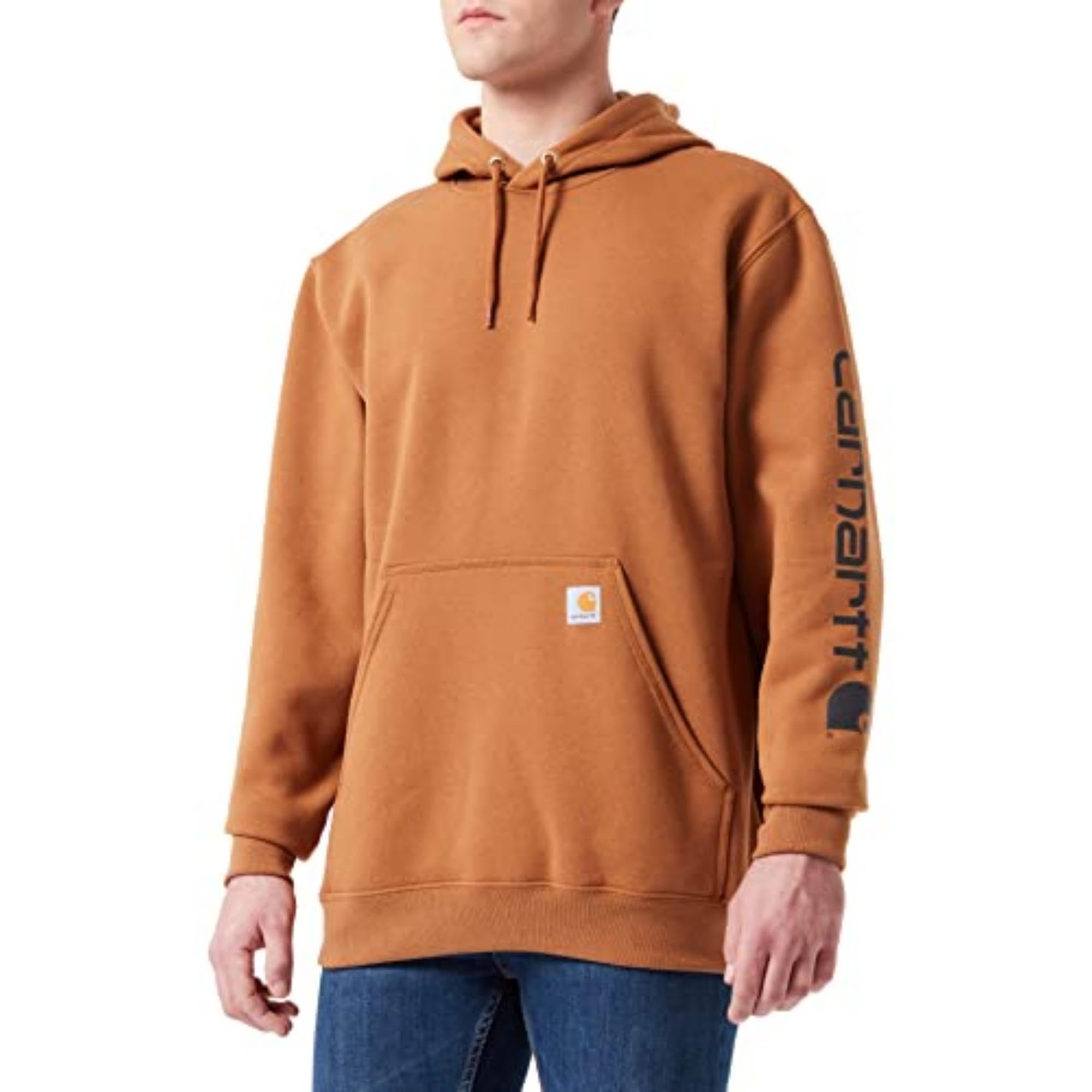 Carhartt K288 Midweight Hooded Logo Sweatshirt Men s (L, Brown)