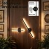 Arandela de Parede a Pilha Luz LED Sem Fio 5V com Controle Remoto Recarregável por USB Luzes de Parede para Quarto Sala de Estar