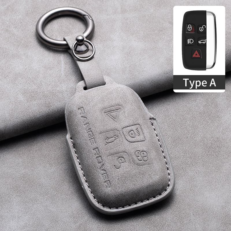 Sheepskin Grain Car Key Case Protector Full Cover For Land Rover Discovery Range Rover Evoque Velar Sport Auto Inter Accessories