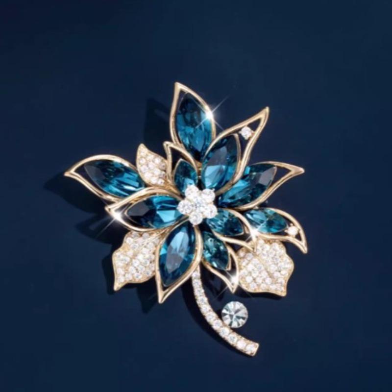 1pc Fashion Flower Brooch for Women Men Eye-Catching Pin Accessory for Stage&Special Occasions Memorable Gift Item