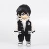 Obitsu 11 OB11 Size Outfit: Sweatpants and Jersey Bottoms for Obitsu Doll 11cm Body, Single Item, 4 Colors (Black + Gray)