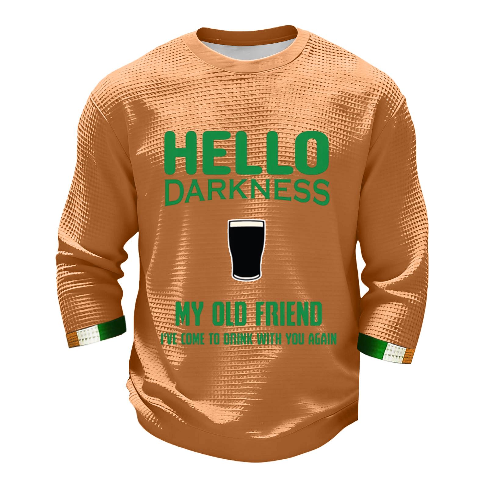 

Мужская модная футболка с длинным рукавом St. Рубашка на День святого Патрика XL оранжевый