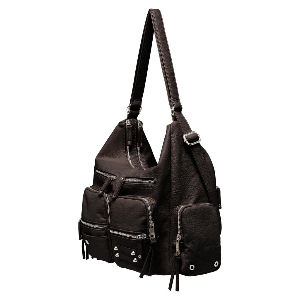 Black Purple Leto Multi Cargo Bag _Brown