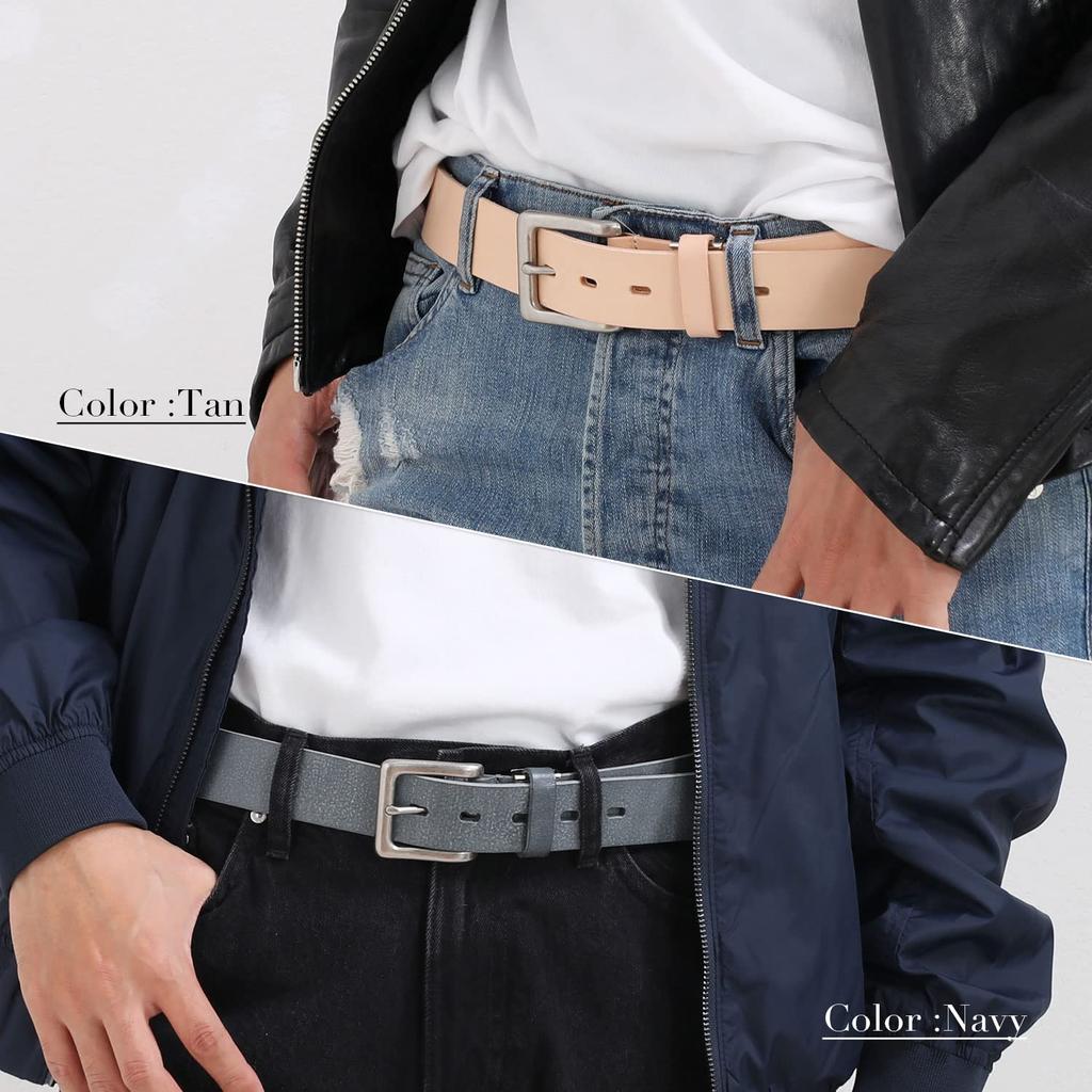 [NARU] Genuine Leather Himeji Bridle Leather Belt for Men - Casual, Business, Suit, Gentleman's, Popular Brand, Stylish, 35mm Width, Adjustable Size,