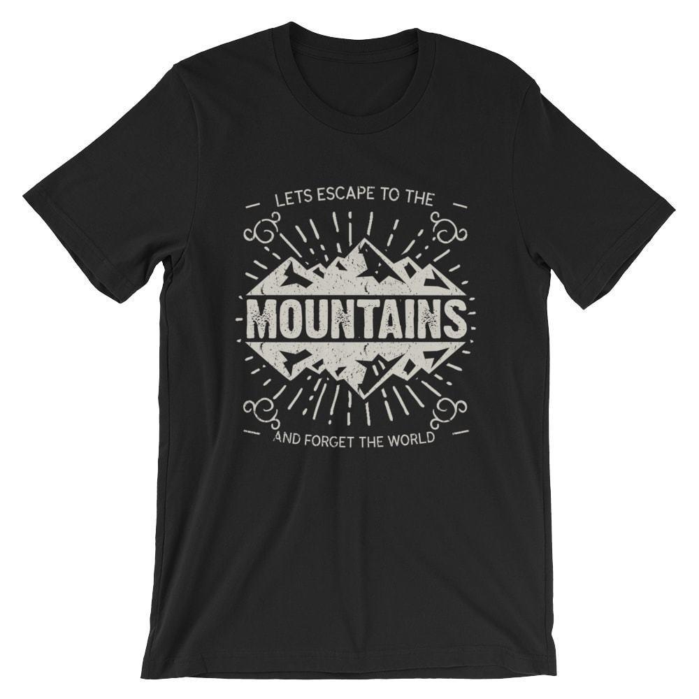 

Lets Escape To The Mountains T-Shirt. Hiking 100% Cotton Premium Tee NEW 3XL