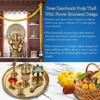 Handmade Pure Brass Puja Thali with Flower Embossed Design