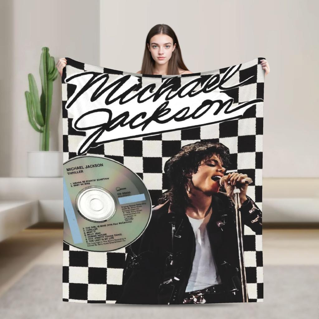 Super Soft Singer Michael Jacksons Mj Throw Blanket Premium Fleece Flannel Lightweight Bed Blanket Fuzzy Plush Blankets