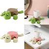 Turtle Coaster Decor with Funny Expression Kitchen Cup Pad Housewarming Gift light green