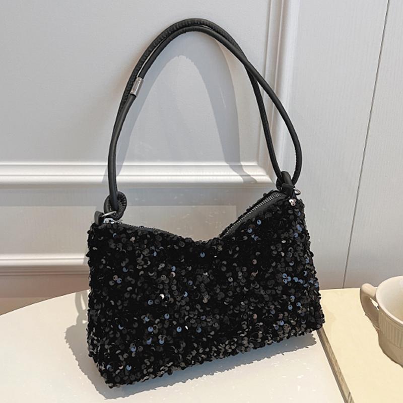 Popular Trendy Women's Korean-style Handbag with Sequins - Versatile Single-shoulder Small Bag