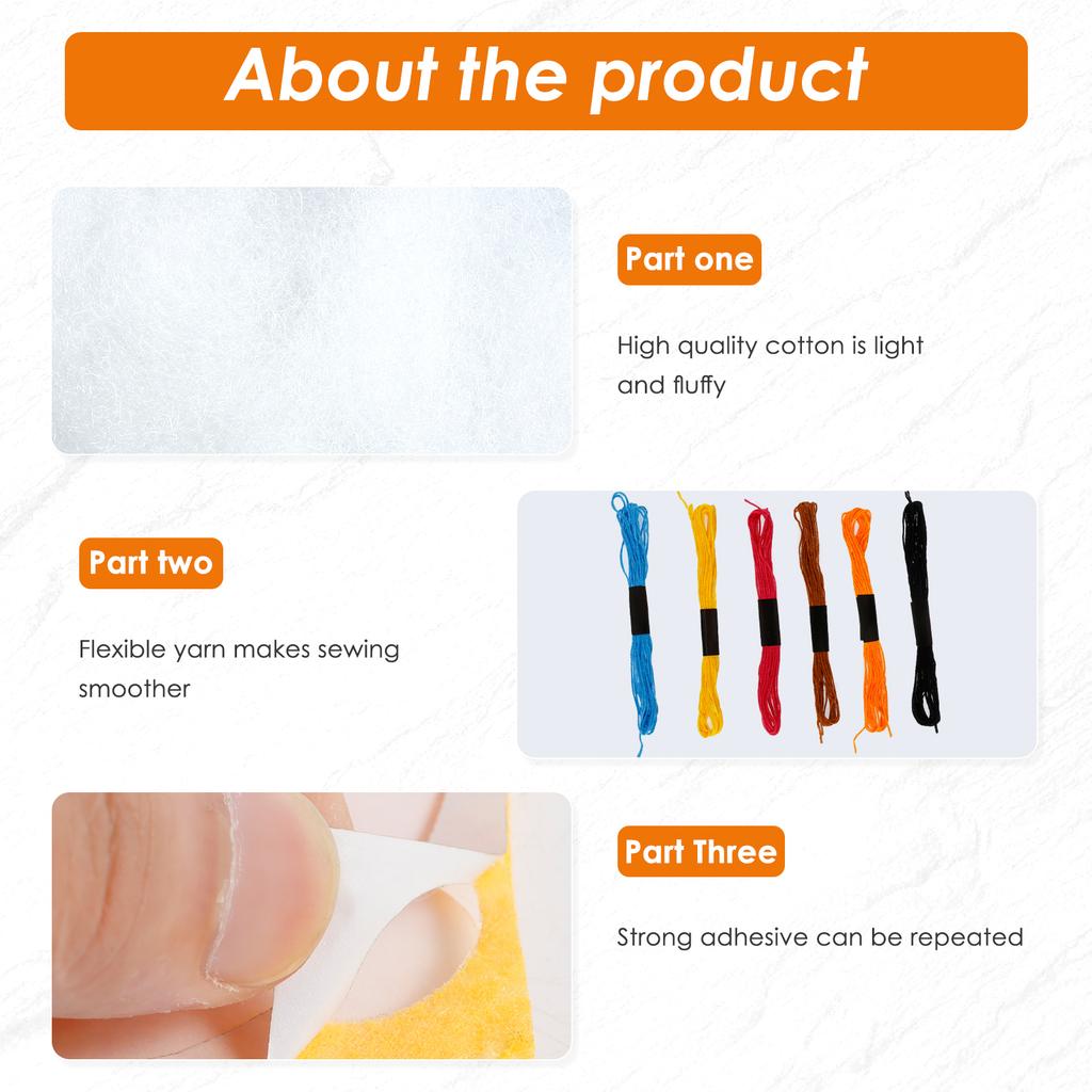 Kids Sewing Kit Fun and Educational Beginner Sewing Kit Creative Felt Sewing Kit Portable DIY Felt Sewing Craft Kit for Family