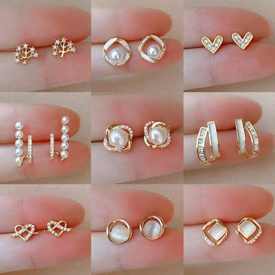 Orecchini di Perle di Alta Gamma in Stile Coreano: Eleganza Retrò di Hong Kong con Texture di Lusso Leggero