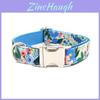 Dog Collar With Silver Buckle For Xl Pets Cotton Material Fashion Floral Design Durable