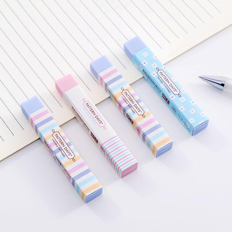 20Pcs Soft and Durable Long Strip Eraser Kawaii Stationery Eraser Novelty and Cute Eraser Writing and Painting Eraser School Office Supplies Stationer