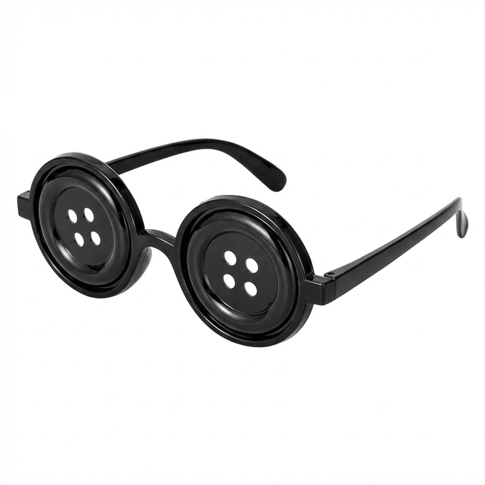 

Button Glasses Lightweight Durable Decoration Glasses for Halloween Costume Accessories
