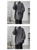 Men's Korean Style Loose Lapel Half-Zip Knit Sweater - Solid Color Pullover