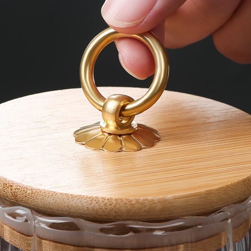 Transparent High-Borosilicate Glass Kitchen Storage Jars with Lids and Spoons