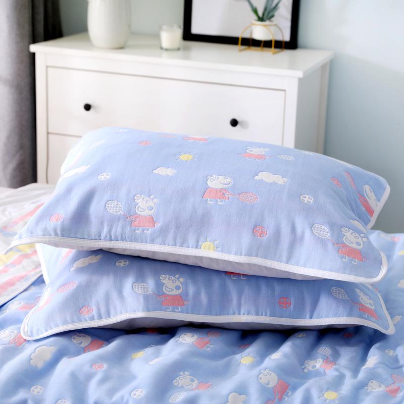 Six-Layer Breathable Gauze Pillowcase - Comfortable for Children & Adults