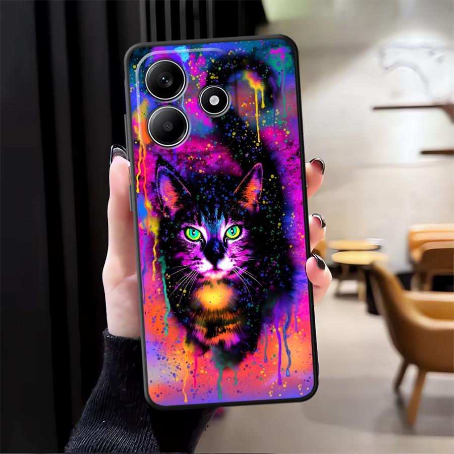 

Чехол для Xiaomi Redmi Note 14 12C 13C 12 11 A1 A4 A5 14C 13 Pro Plus 9 8 7 10 A3 K80 Чехол для телефона K40 A2 A1 Крутой Цветной Кот Redmi A1