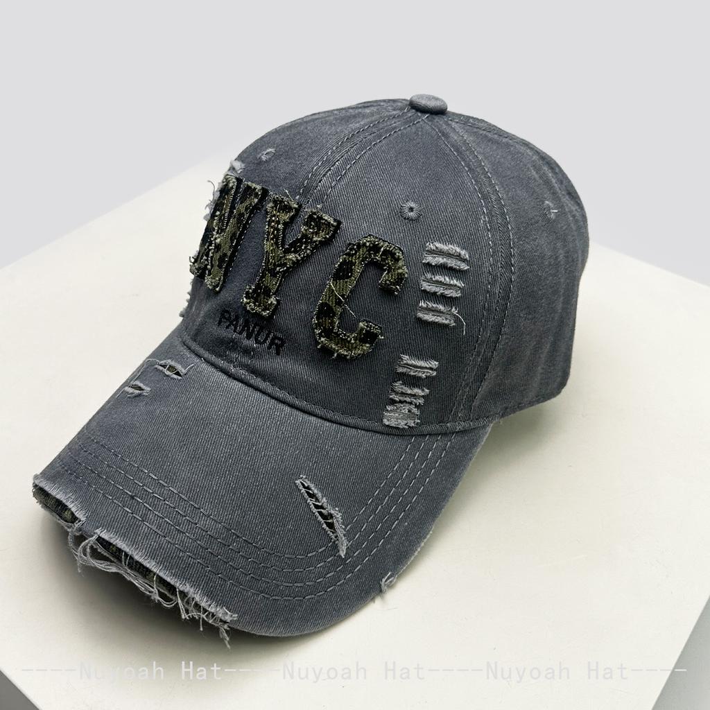 Baseball Letterings Alphabet Nyc Print Leopard Women Men Her Him For Fresh Caps Peaked Hats Sunshade Personal Versatile Broken Style Retro Fashion