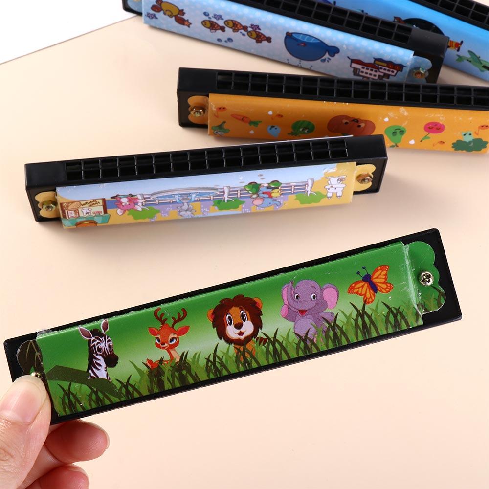 16 Holes Painted Harmonica Educational Mouth Organ Wind Instrument 16 Holes Harmonica Kids Toy